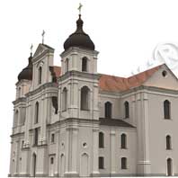 Чашнiкi. Графiчная рэканструкцыя былога дамiнiканскага касцёла.. 3D мадэль - А. Невар. 2017г.