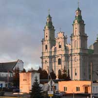 Беразвечча (Глыбокае). Графiчная рэканструкцыя Петрапаўлаўскай царквы былога кляштару базылiянаў. 3D-мадэль, фотамантаж by А. Невар, арыгiнальны фотаздымак by Зьміцер Лупач - 2016г.