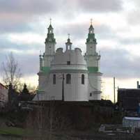 Беразвечча (Глыбокае). Графiчная рэканструкцыя Петрапаўлаўскай царквы былога кляштару базылiянаў. 3D-мадэль, фотамантаж by А. Невар, арыгiнальны фотаздымак by Зьміцер Лупач - 2016г.