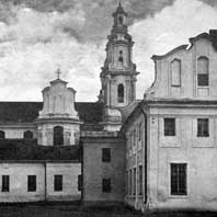 Беразвечча (Глыбокае). Выява Петрапаўлаўскай царквы былога кляштару базылiянаў. Здымак 1930-х гг. Аўтар - Я.Булгак. Апублiкавана - Cлюнькова И.Н. - Монастыри восточной и западной традиций. Наследие архитектуры Беларуси - М.:Прогресс-Традиция-2002г. -486стр. Электронны рэсурс - http://orda.of.by/.lib/slyunkova/mvizt/486 