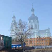 Графiчная рэканструкцыя былой бажніцы Апекі Маці Божай Базыльянскага кляштара на пачатак мiнулага стагоддзя. 3D Мадэль, фотамантаж - А. Невар, Арыгiнальныя фотаздымкi - А. Сцяпанава