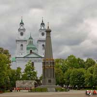 Полацк. Графiчная рэканструкцыя былога езуiцкага касцёла Св. Стэфана, перабудаванага ў праваслаўны Мікалаеўскі сабор. 3D-мадэль, фотамантаж by А. Невар, 2015г.