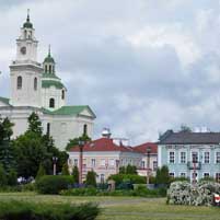 Полацк. Графiчная рэканструкцыя былога езуiцкага касцёла Св. Стэфана, перабудаванага ў праваслаўны Мікалаеўскі сабор. 3D-мадэль, фотамантаж by А. Невар, 2015г.