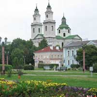 Полацк. Графiчная рэканструкцыя былога езуiцкага касцёла Св. Стэфана, перабудаванага ў праваслаўны Мікалаеўскі сабор. 3D-мадэль, фотамантаж by А. Невар, 2015г.