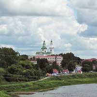 Полацк. Графiчная рэканструкцыя былога езуiцкага касцёла Св. Стэфана, перабудаванага ў праваслаўны Мікалаеўскі сабор. 3D-мадэль, фотамантаж by А. Невар, 2015г.
