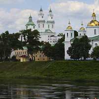 Полацк. Графiчная рэканструкцыя былога езуiцкага касцёла Св. Стэфана, перабудаванага ў праваслаўны Мікалаеўскі сабор. 3D-мадэль, фотамантаж by А. Невар, 2015г.