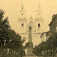 Полацк. Выява былога езуiцкага касцёла Св. Стэфана з боку Александраўскай (Вiцебскай) вулiцы (БГАКФФД). Фота пачатку XXст. Апублiкавана - Чантурия Ю. В. Градостроительное искусство Беларуси - М.:Белорусская наука-2005г. -279стр. Электронны рэсурс - http://orda.of.by/.lib/chanturia_uv/gib/279