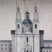 Полацк. Фасад былога езуiцкага касцёла Св. Стэфана i калегiума (РО ВГУ) Апублiкавана - Cлюнькова И.Н. - Монастыри восточной и западной традиций. Наследие архитектуры Беларуси - М.:Прогресс-Традиция-2002г. -330стр. Электронны рэсурс - http://orda.of.by/.lib/slyunkova/mvizt/330 