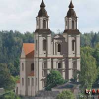 Селiшча. Графiчная рэканструкцыя касцёла Св. Веранiкi былога бернардзiнскага кляштара. Выгляд на пачатак XXст. 3D-мадэль, фотамантаж - by А. Nеvar, арыгiнальныя фота -shambala62 - 2017г. 