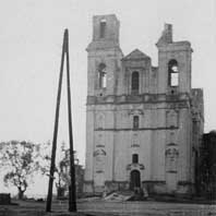 Селiшча. Галоўны фасад касцёла Св. Веранiкi i былога бернардзiнскага кляштара. Выгляд падчас Другой сусветнай вайны. Фота - 1943г. Крынiца - iнтэрнэт-аукцыён ebay,de Электронны рэсурс - wikipedia.org