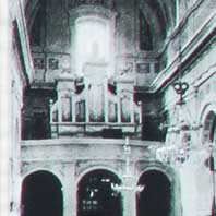 Смаляны. Выява iнтэр'ераў касцёлу Найсвяцейшай Дзевы Марыі былога кляштару дамiнiканцаў. Фота пачатку XXcт., размешчана на iнфармацыйным стэндзе непасрэдна перад касцёлам