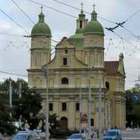 Касцел Св. Юзафа ў Вiцебску да перабудовы 1842г. Гiпатэтычная графiчная рэканструкцыя. 3D-мадэль, фотамантаж by А. Невар, арыгiнальны фотаздымак by Юрась Шепелев - 2015г.