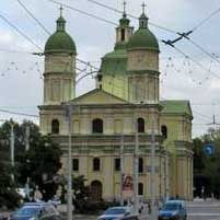 Мiкалаеўскi сабор (былы езуiцкi касцёл Св. Юзафа) у Вiцебску пасля першай перабудовы 1842г. Графiчная рэканструкцыя. 3D-мадэль, фотамантаж by А. Невар, арыгiнальны фотаздымак by Юрась Шепелев - 2015г.