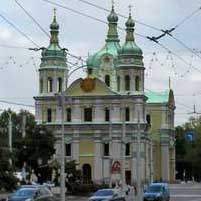 Мiкалаеўскi сабор (былы езуiцкi касцёл Св. Юзафа) у Вiцебску пасля другой перабудовы 1872г. Графiчная рэканструкцыя. 3D-мадэль, фотамантаж by А. Невар, арыгiнальны фотаздымак by Юрась Шепелев - 2015г.