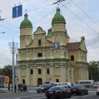 Касцел Св. Юзафа ў Вiцебску да перабудовы 1842г. Гiпатэтычная графiчная рэканструкцыя. 3D-мадэль, фотамантаж by А. Невар, арыгiнальны фотаздымак by Юрась Шепелев - 2015г.