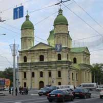 Мiкалаеўскi сабор (былы езуiцкi касцёл Св. Юзафа) у Вiцебску пасля першай перабудовы 1842г. Графiчная рэканструкцыя. 3D-мадэль, фотамантаж by А. Невар, арыгiнальны фотаздымак by Юрась Шепелев - 2015г
