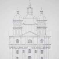 Вiцебск. Фасад былога касцела Св. Юзафа пасля перабудовы 1842г. i да другой перабудовы 1872г. (альбом чарцяжэй 1878г.), Апублiкавана - Слюнькова И. Н. Храмы и монастыри Беларуси XIX века в составе Российской империи: Пересоздание наследия. М.: Прогресс-Традиция, 2010 Стр. 211 Электронны рэсурс - https://be-tarask.wikipedia.org